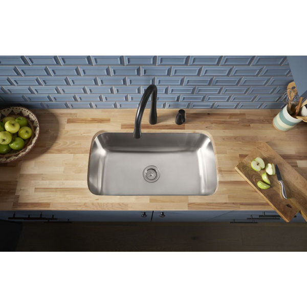 Sterling by Kohler McAllister 32" L x 18" W No Holes Undermount Single Bowl Kitchen Sink Wayfair